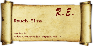 Rauch Elza névjegykártya